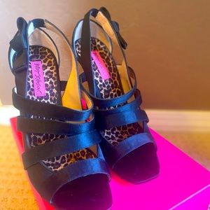 BETSEY JOHNSON black heels